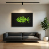 Toile Code de pixel de bogue Poisson décoration murale