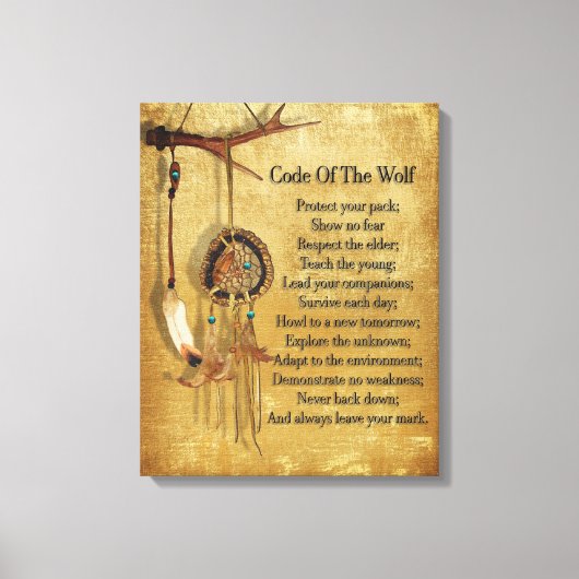 Toile Code du chasseur de loups (Recto)