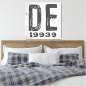 Toile Code Postal de l'État Rustique de Ferme Delaware (Insitu(Chambre))