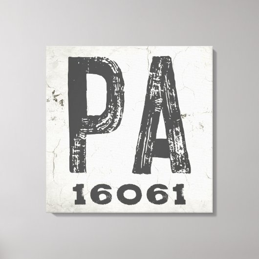 Toile Code Postal de l'État Rustique de Ferme Pennsylvan (Recto)