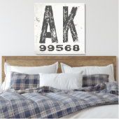 Toile Code Postal Rustique de Ferme d'Alaska (Insitu(Chambre))