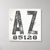 Toile Code Postal Rustique de Ferme d'Arizona (Recto)