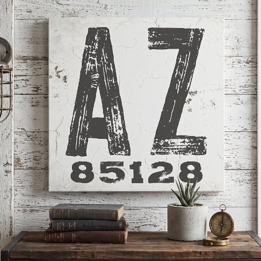 Toile Code Postal Rustique de Ferme d'Arizona