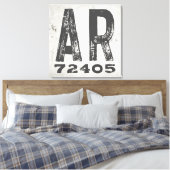 Toile Code Postal Rustique de Ferme de l'Arkansas (Insitu(Chambre))