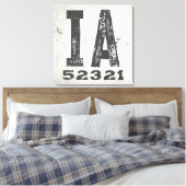 Toile Code Postal Rustique de Ferme de l'Iowa (Insitu(Chambre))
