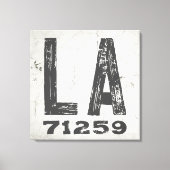 Toile Code Postal Rustique de Ferme de Louisiane (Recto)