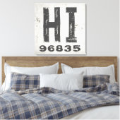 Toile Code Postal Rustique de Ferme d'État Hawaï (Insitu(Chambre))