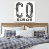 Toile Code Postal Rustique de Ferme du Colorado (Insitu(Chambre))
