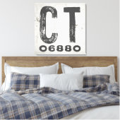 Toile Code Postal Rustique de Ferme du Connecticut (Insitu(Chambre))