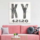 Toile Code Postal Rustique de Ferme du Kentucky (Insitu(Salon))