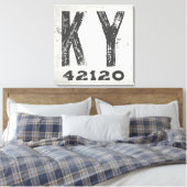 Toile Code Postal Rustique de Ferme du Kentucky (Insitu(Chambre))