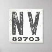 Toile Code Postal Rustique de Ferme du Nevada (Recto)
