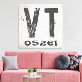 Toile Code Postal Rustique de Ferme du Vermont (Insitu(Salon))