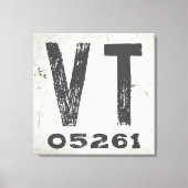 Toile Code Postal Rustique de Ferme du Vermont (Recto)