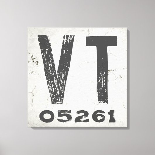 Toile Code Postal Rustique de Ferme du Vermont (Recto)