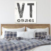Toile Code Postal Rustique de Ferme du Vermont (Insitu(Chambre))