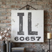 Toile Code Postal Rustique de Ferme Illinois