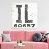 Toile Code Postal Rustique de Ferme Illinois (Insitu(Salon))