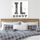 Toile Code Postal Rustique de Ferme Illinois (Insitu(Chambre))