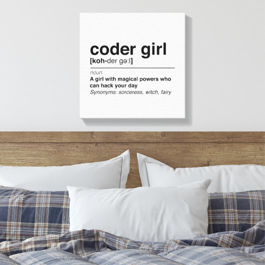 Toile Coder girl (Insitu(Chambre))