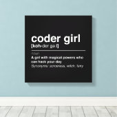 Toile Coder girl (Insitu (Plancher de Bois))