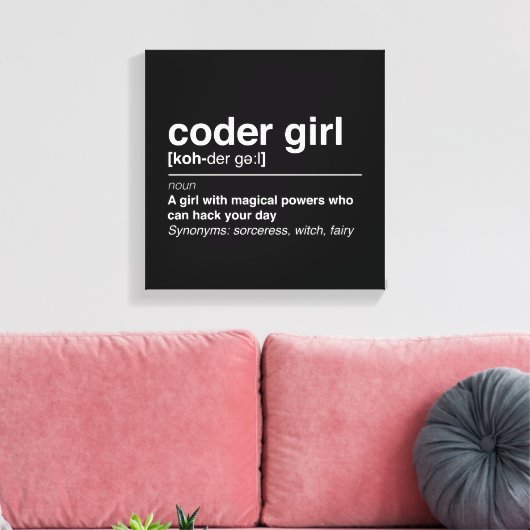 Toile Coder girl (Insitu(Salon))