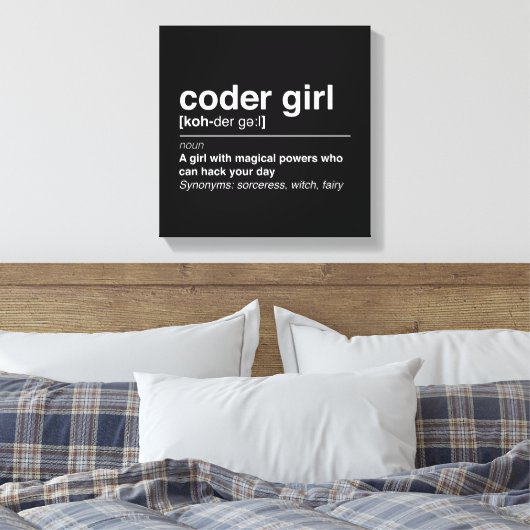 Toile Coder girl (Insitu(Chambre))
