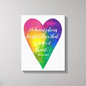 Toile Coeur aquarelle avec devis (Recto)