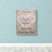 Toile Coeur Beach Shell personnalisé (Insitu (Plancher de Bois))