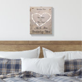 Toile Coeur Beach Shell personnalisé (Insitu(Chambre))