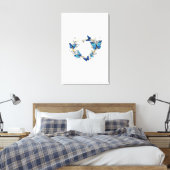 Toile Coeur bijoux avec papillons Morpho (Insitu(Chambre))