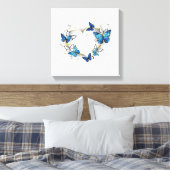 Toile Coeur bijoux avec papillons Morpho (Insitu(Chambre))