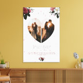 Toile Coeur Blanc Chic En Forme Photo collage Pour Coupl (Insitu(Salon))