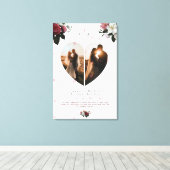 Toile Coeur Blanc Chic En Forme Photo collage Pour Coupl (Insitu (Plancher de Bois))