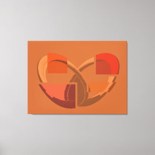 Toile Cœur Brisé Abstrait – Émotions Fragmentées