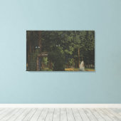 Toile Coeur d'Alene, ID - Vue du parc de la ville (Insitu (Plancher de Bois))