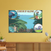 Toile Coeur D'Alene, IdahoAffiche touristique (Insitu(Salon))