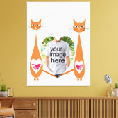 Toile Coeur d'amour de chat modifiable - Conception de t (Insitu(Salon))