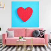 Toile Coeur d'amour rouge (Insitu(Salon))