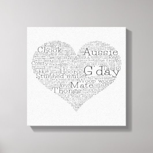 Toile Coeur d'argot australien (Recto)
