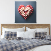 Toile Coeur de Bicolor origami (Insitu(Chambre))