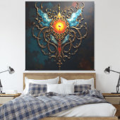 Toile Cœur de dragon doré (Insitu(Chambre))