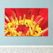 Toile Coeur de fleurs de Zinnia (Insitu (Plancher de Bois))