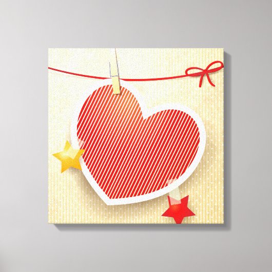 Toile Coeur de papier (Recto)