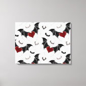 Toile Coeur d'Halloween avec ailes de chauve-souris noir (Recto)