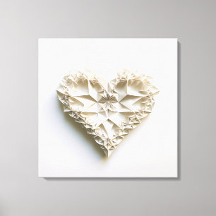 Toile Coeur d'origami triangulaire