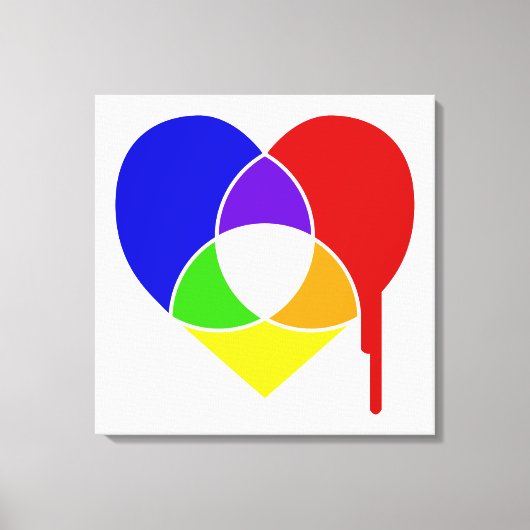 Toile coeur du graphique en couleurs (Recto)