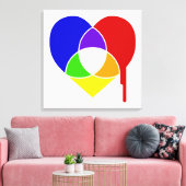 Toile coeur du graphique en couleurs (Insitu(Salon))