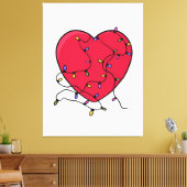Toile Coeur éclairé (Insitu(Salon))