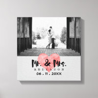 Coeur empilé Rustique M & Mme Mariage